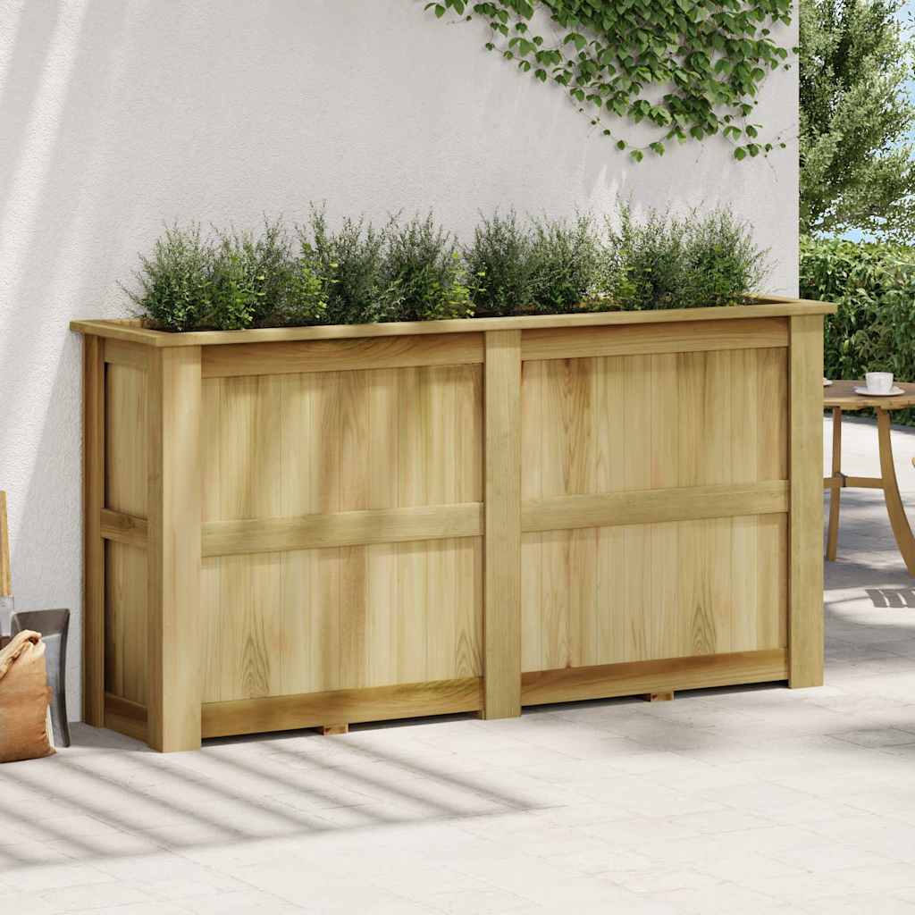 Arriate De Madera De Pino Impregnada 196x50x100 Cm_0