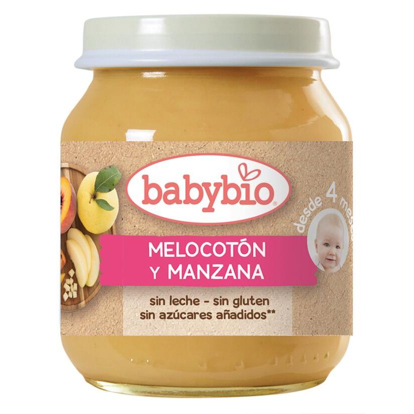 Babybio Pêssego e Maçã Pote 130g