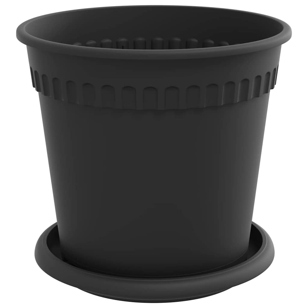 Macetas 24 Uds. Negro Plástico_4