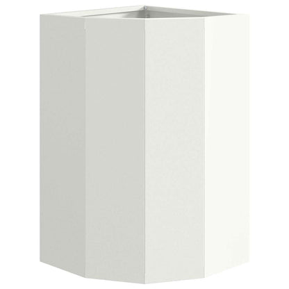 Macetero De Esquina Blanco 30 X 30 X 50 Cm Acero_4