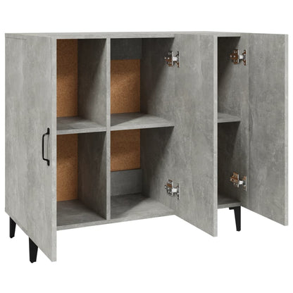 Aparador De Madera De Ingeniería Gris Hormigón 90x34x80 Cm / Vetonek_2