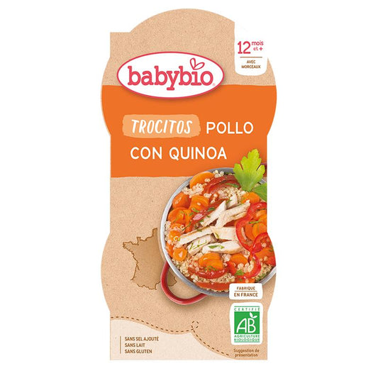 TROCITOS Frango com Quinoa, 200 g. Babybio