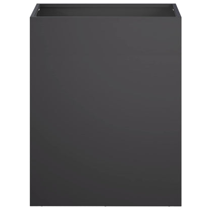 Macetero De Jardín Negro 40 X 30 X 50 Cm Acero Laminado En Frío_2