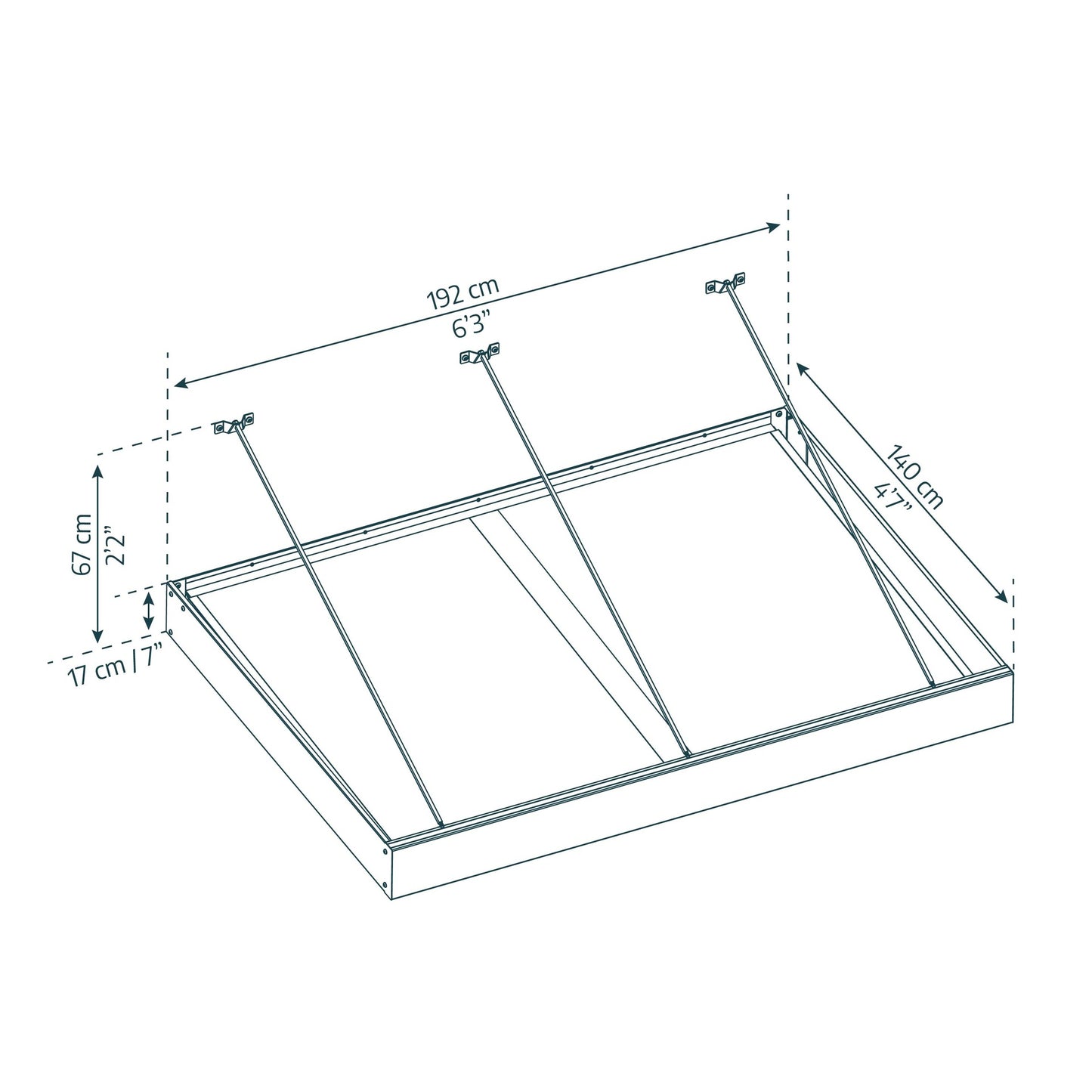 Sophia XL Canopy de porta 140x192 cm Transparente 