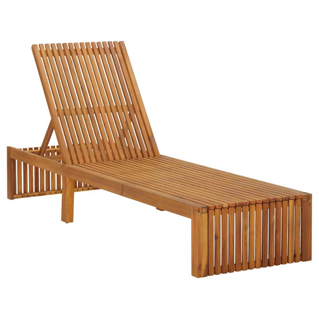 Tumbona Con Cojín Madera Maciza De Acacia_1