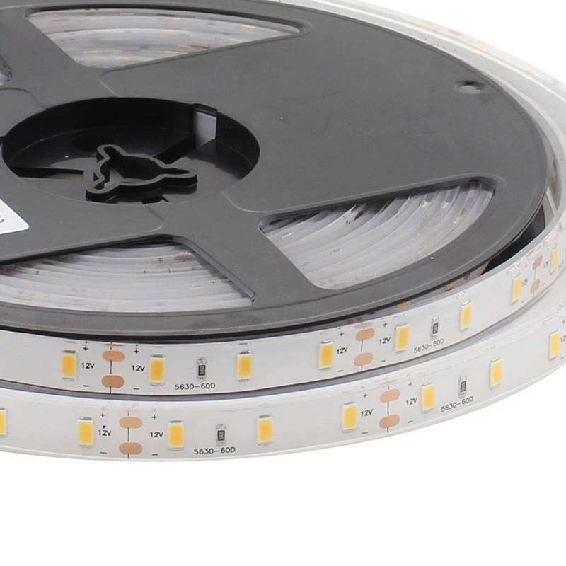 Tira Led Monocolor Hq Smd5630, Chipled Samsung Dc12v, 5m (60led/m),72w, Ip68, Blanco Cálido_1
