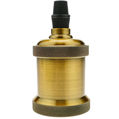Portalámparas Colgante Casquillo Para Bombilla De Rosca E27 Estilo Bronce Dorado Antiguo Vintage_4