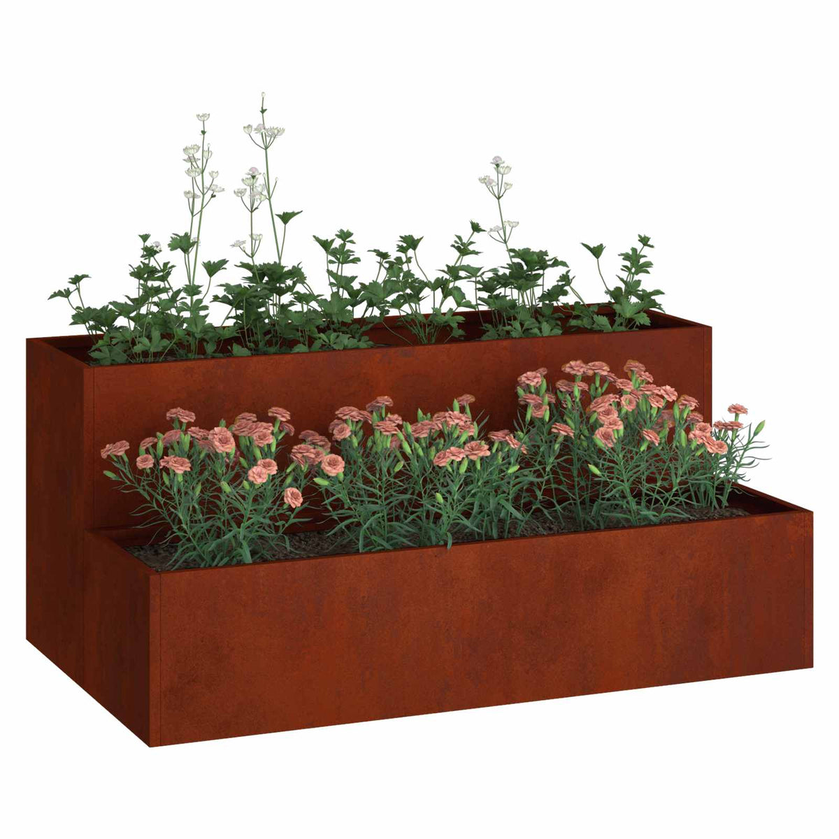 Macetero De Jardín Oxidado 100 X 60 X 45 Cm Acero Autopatinable_2