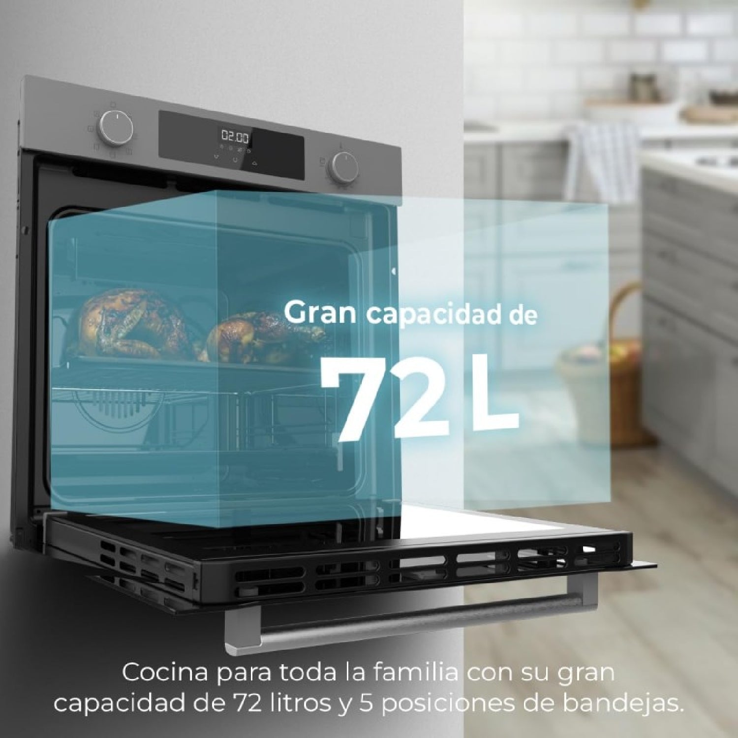 Cecotec Horno Multifunción Bolero Hexa M226000 Glass Grey A_3