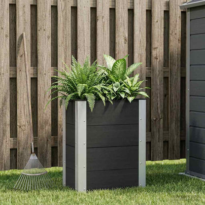 Arriate Elevado Negro 50 X 30 X 72 Cm Wpc Y Aluminio_1