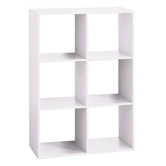 Well Home Estante De Madera Con 6 Compartimentos Color Blanco H.100,5cm_0