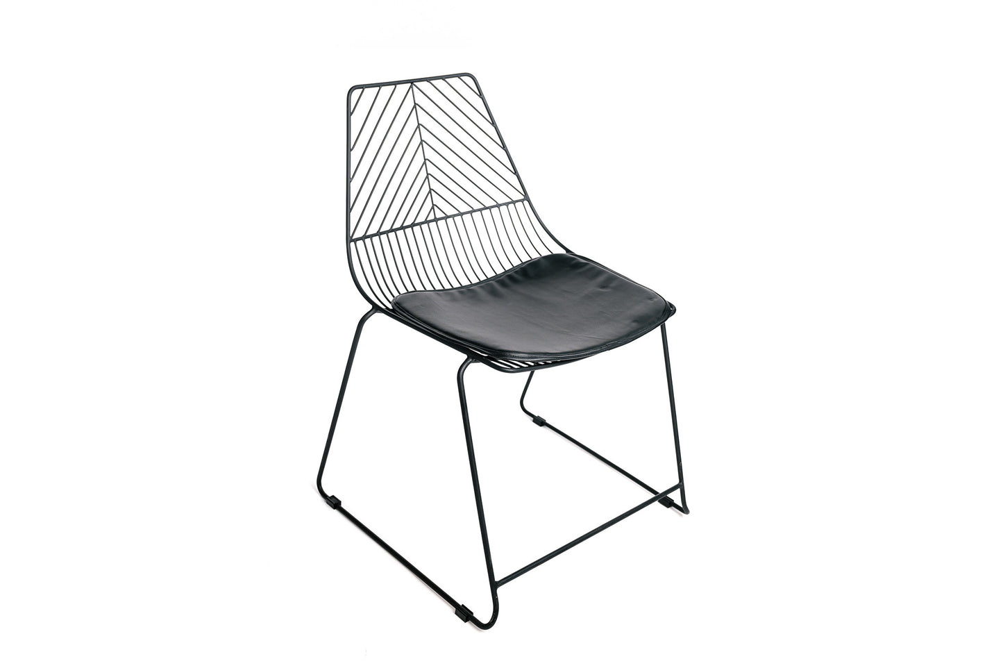 Juego De 4 Sillas De Comedor Estilo Industrial De Metal Negro Con Base Apilable 60x59x81 Cm- Muebles De Comedor_0