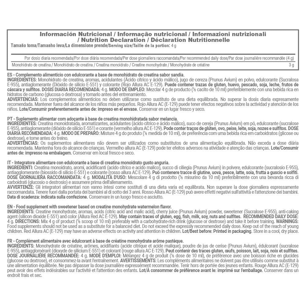 Creatina Monohidrato 200 Mesh - 300g - Sandias De Gominola - Aumento De La Masa Muscular - Masmusculo_5
