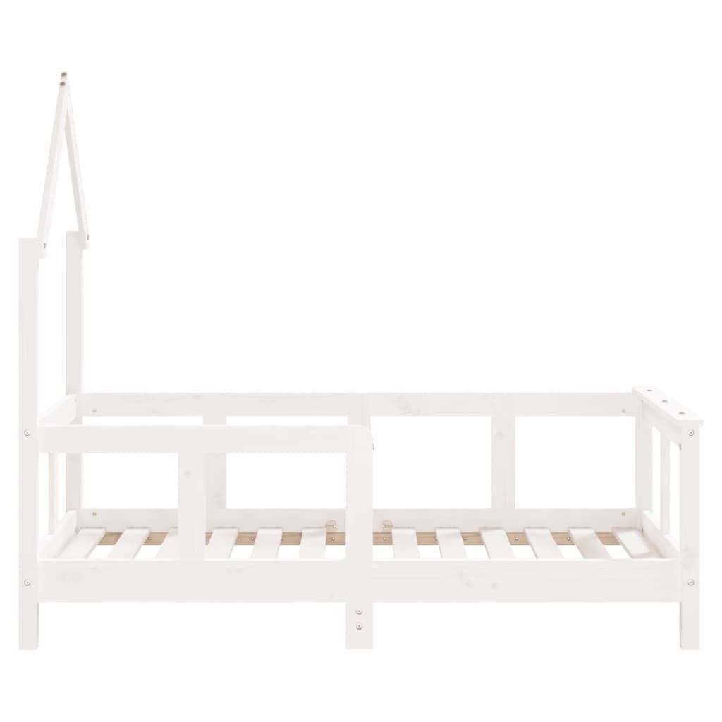 Vidaxl Estructura De Cama Para Niños Madera De Pino Blanco 70x140 Cm_4
