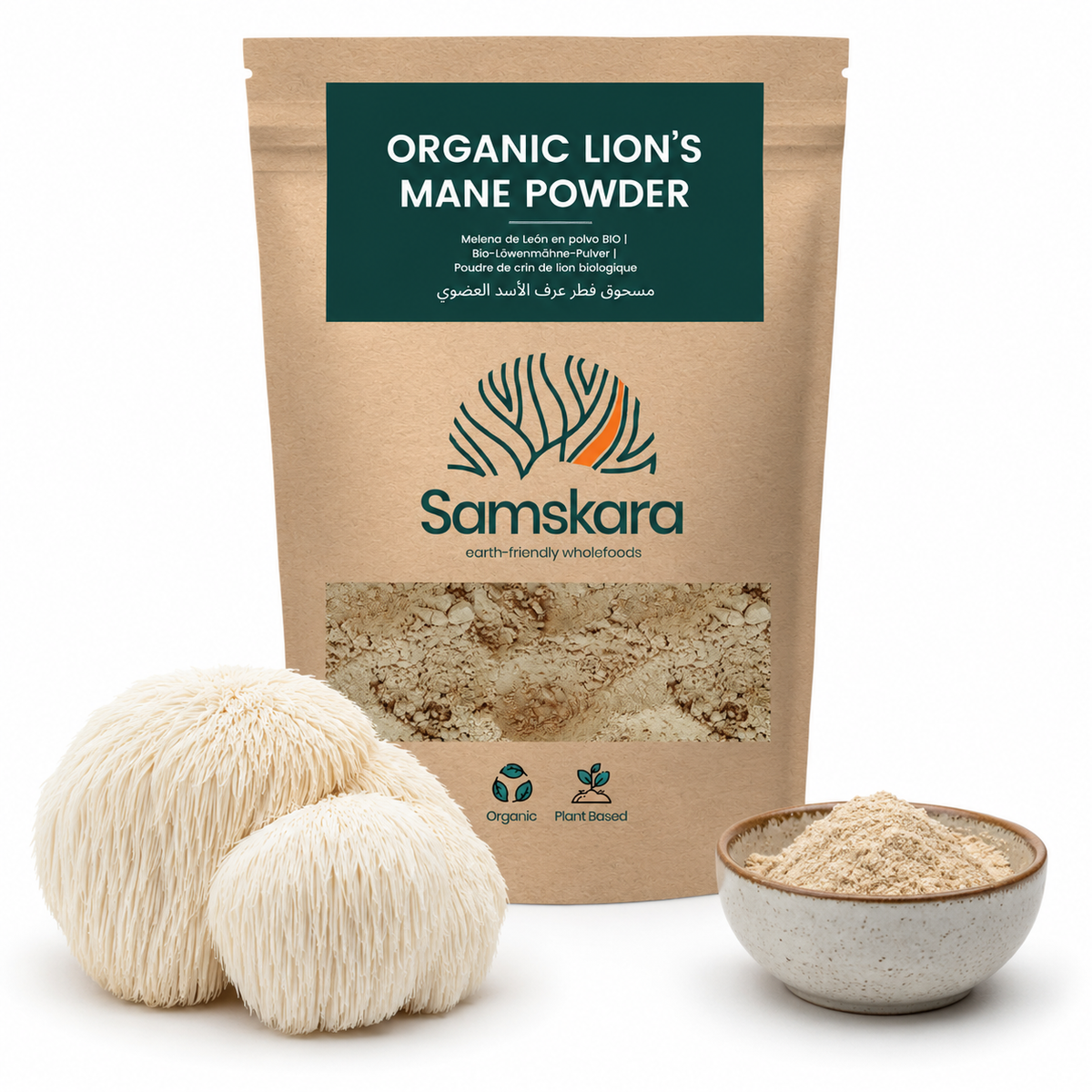 Melena De León En Polvo Bio - 100g | Complejo De Hongos Ecológico Vegano Para Café Y Smoothies, 100% Natural, Sin Gluten_0