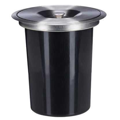 Cubo Integrable En Encimera 8l Tapa Acero Inox Negro_0