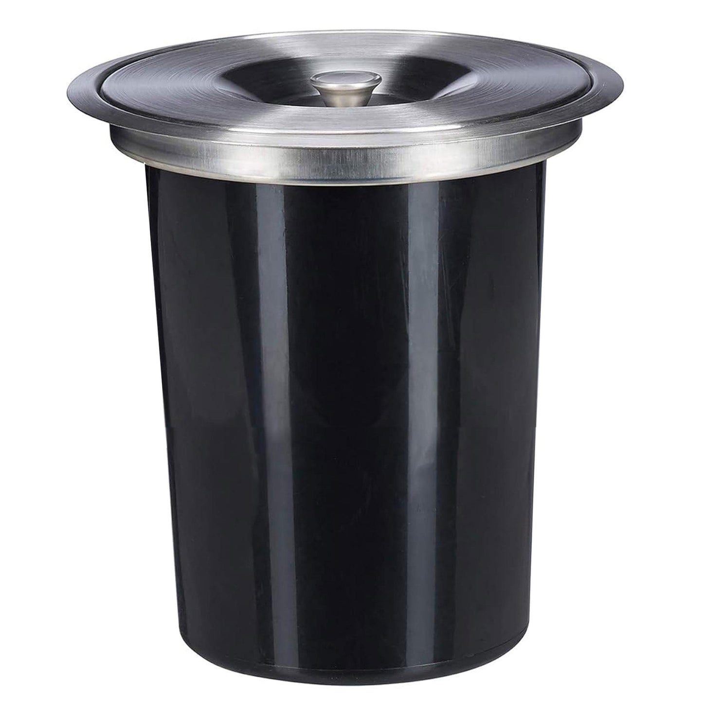 Cubo Integrable En Encimera 5l Tapa Acero Inox Negro_0