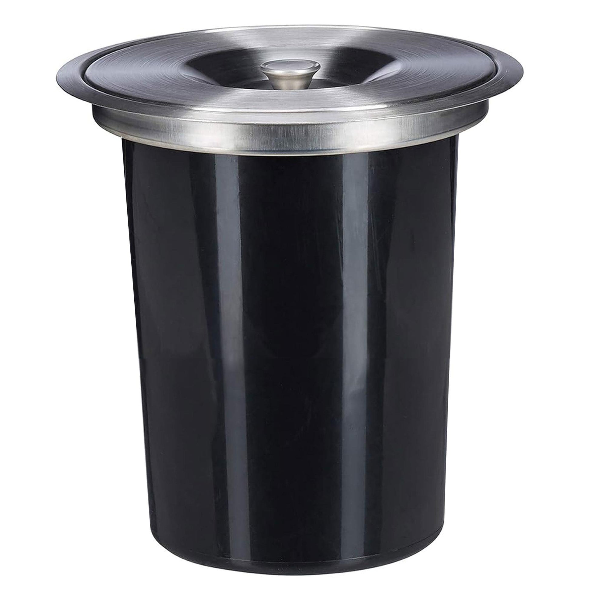 Cubo Integrable En Encimera 5l Tapa Acero Inox Negro_0