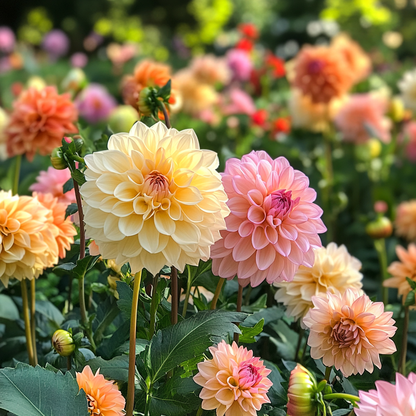 Tubérculos De Dalia - 3 Pzs - Dahlia 'waterlily Mix'_1