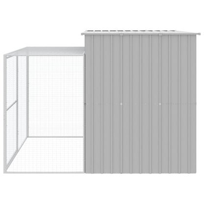 Caseta Perros Corral Acero Galvanizado Gris Claro 214x253x181cm_4