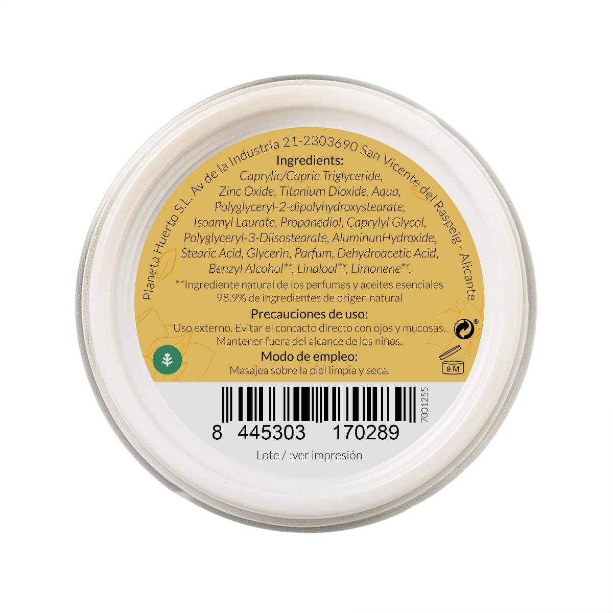Protetor Solar Facial 100% Mineral FPS 50 Planeta Huerto 50 ml