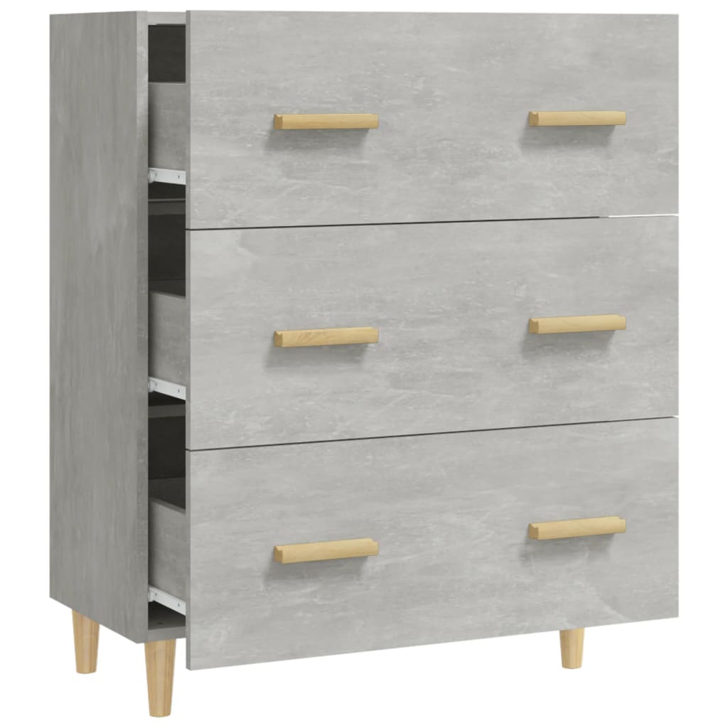 Aparador De Madera Contrachapada Gris Hormigón 70x34x90 Cm / Vetonek_4