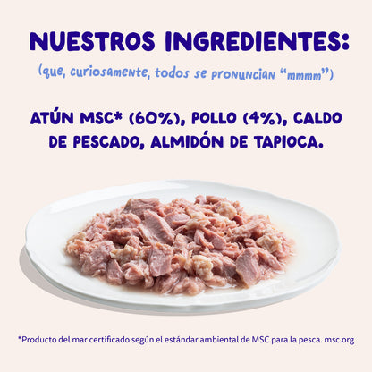 Filetes de atún con pollo para gatos Edgard & Cooper 70 g