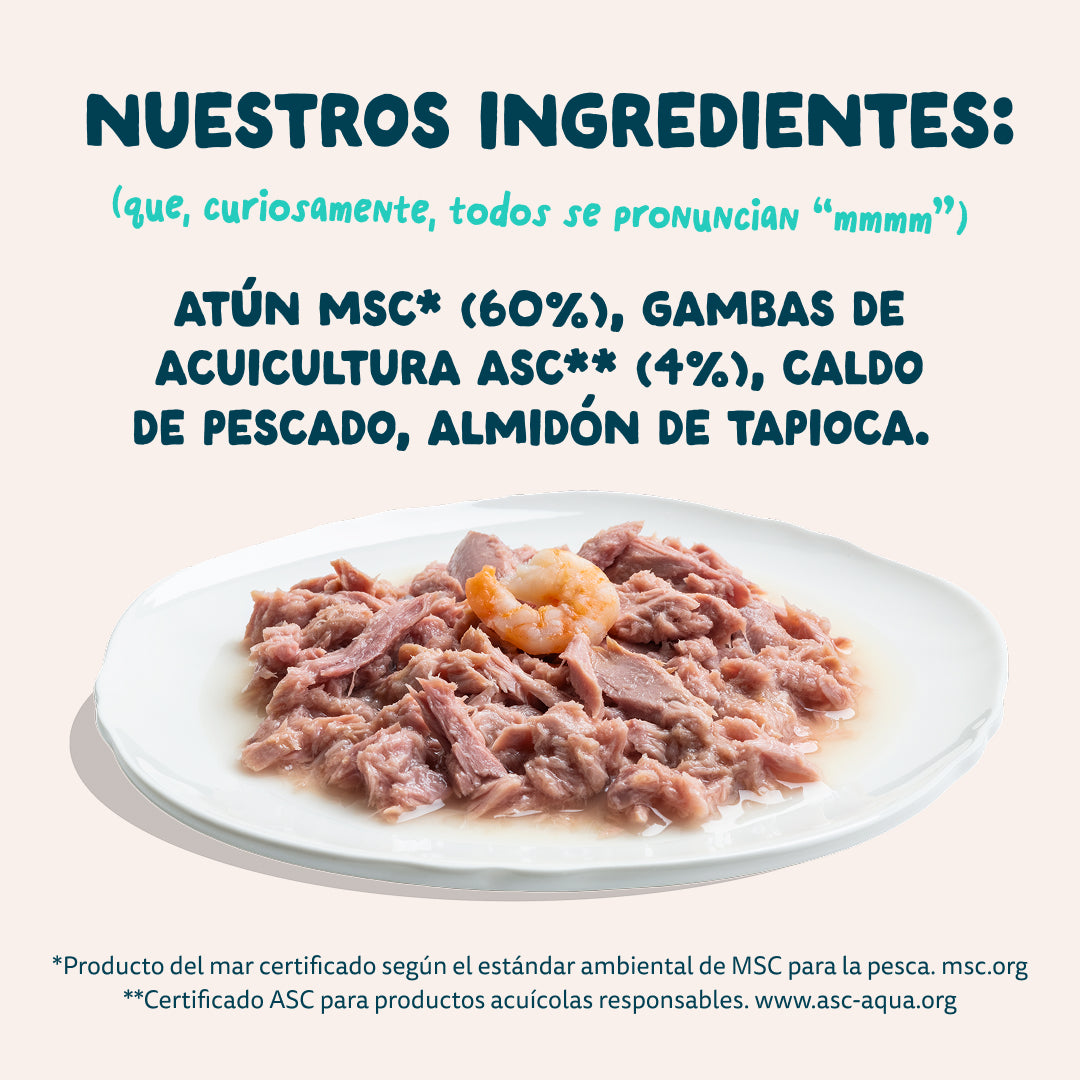 Filetes de atún con gambas para gatos Edgard & Cooper 70 g