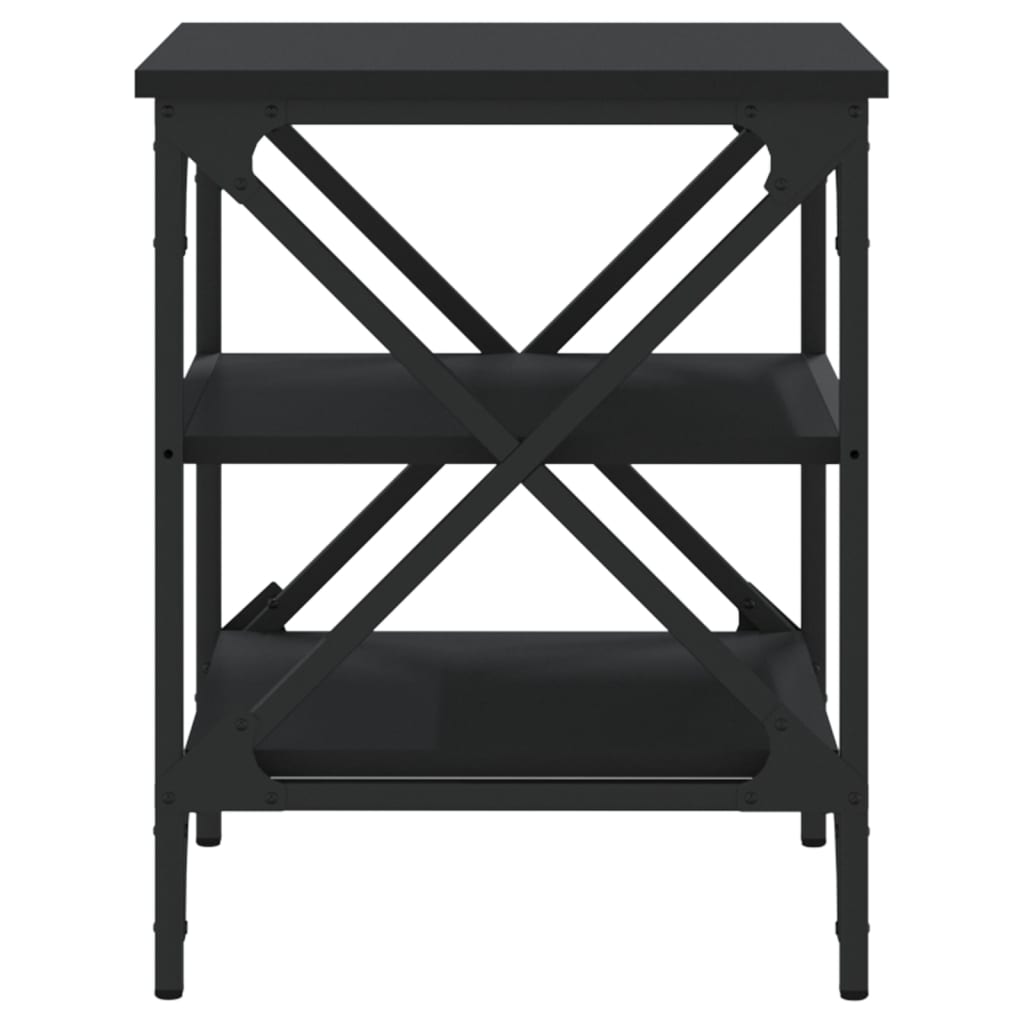 Mesa Auxiliar Madera Contrachapada Negro 40x42x50 Cm_4