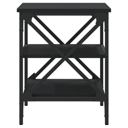 Mesa Auxiliar Madera Contrachapada Negro 40x42x50 Cm_4