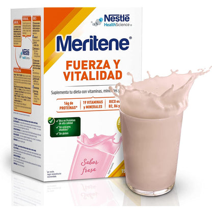 MERITENE SHAKE DE FORÇA E VITALIDADE. 15 saquetas x 30g