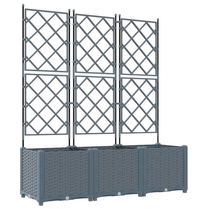 Macetero De Jardín 3 Uds. Gris Claro 120 X 40 X 143 Cm Pp_0