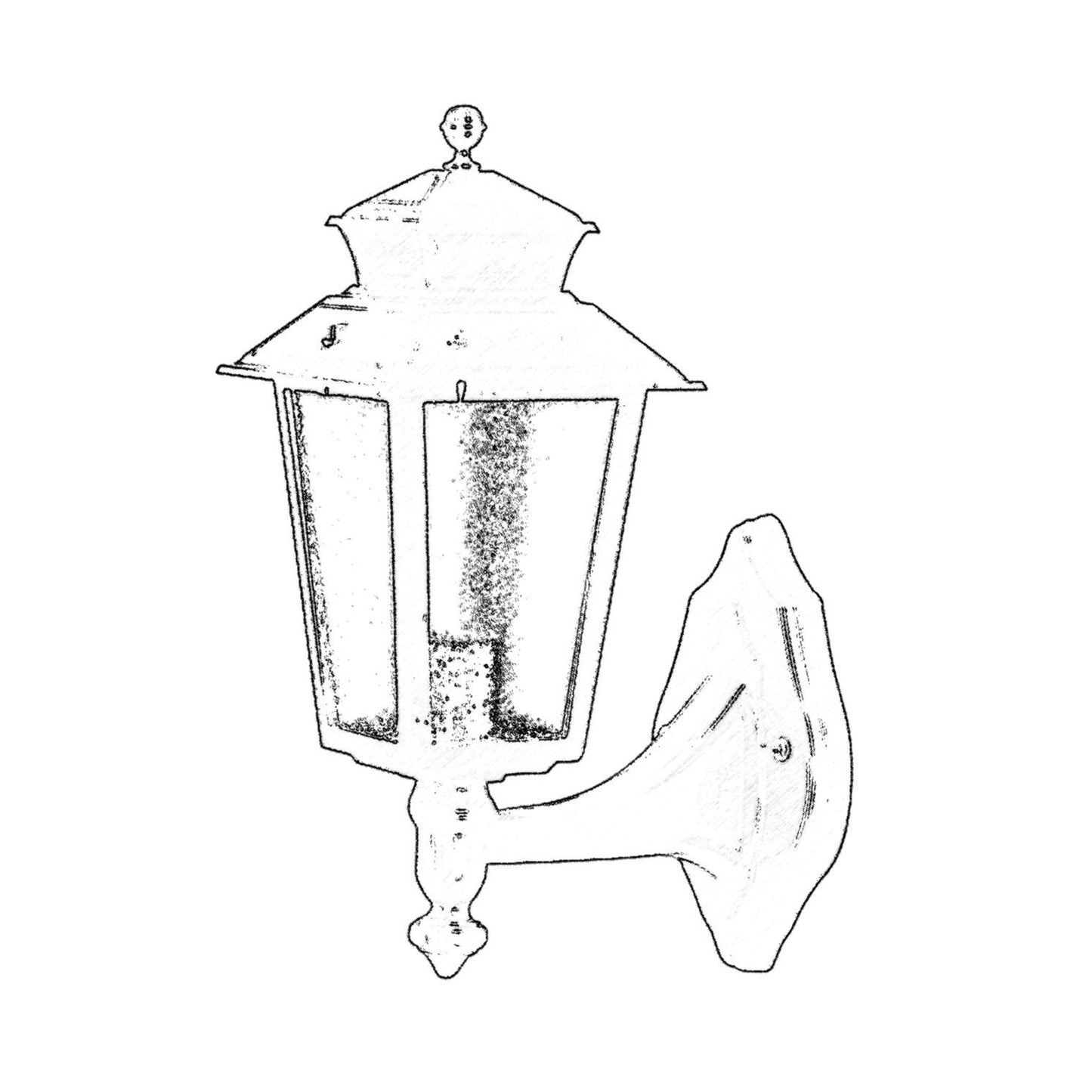 Aplique De Pared Para Exterior, Abs , Negro, 25x18x40, Casquillo E 27 Max 60 W