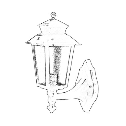 Aplique De Pared Para Exterior, Abs , Negro, 25x18x40, Casquillo E 27 Max 60 W