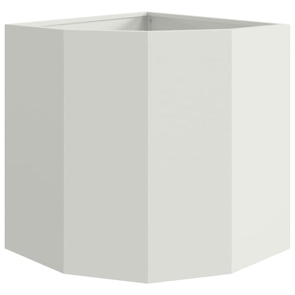 Macetero De Esquina Blanco 45 X 45 X 50 Cm Acero_4
