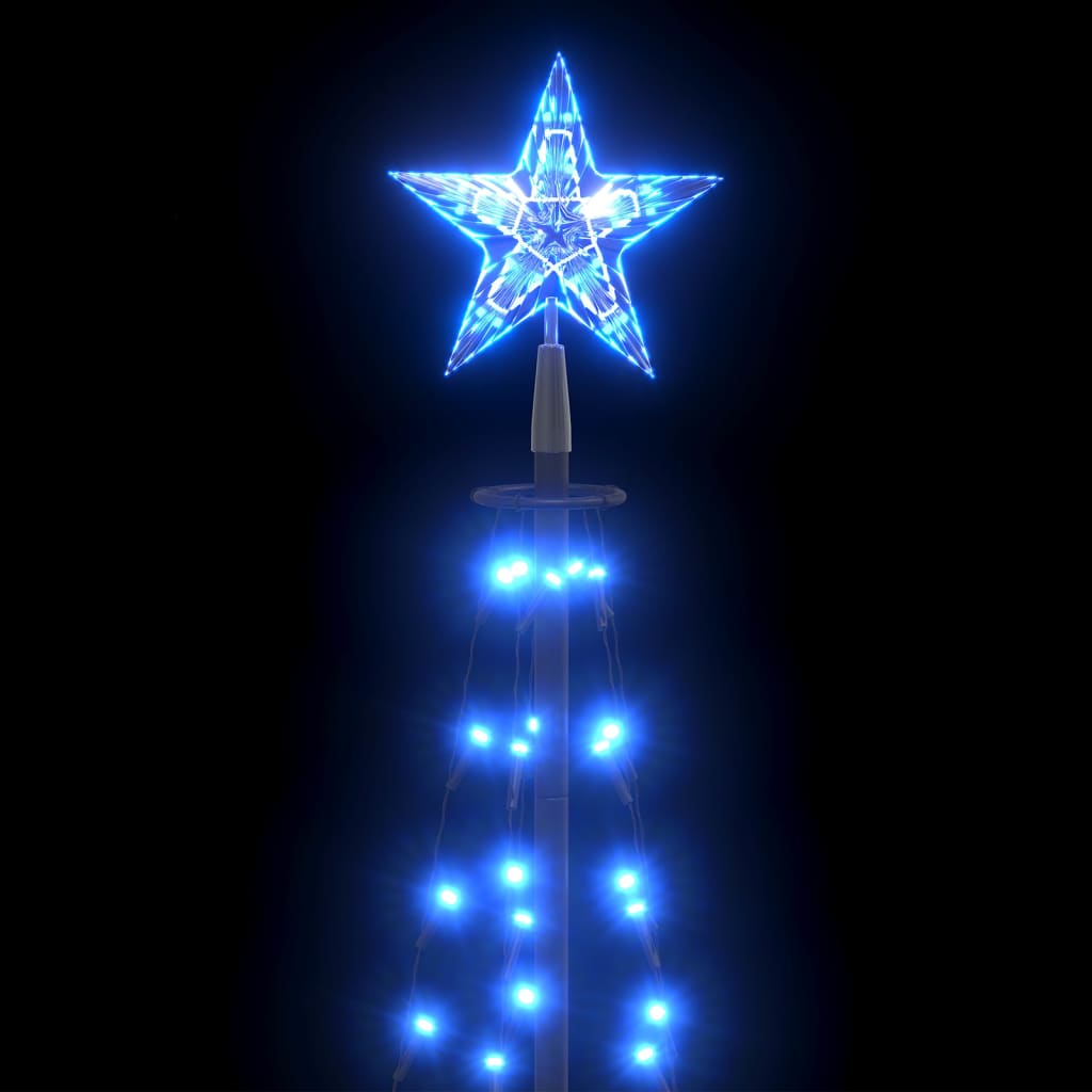 Árbol Cono De Navidad 84 Leds Decoración Azul 50x150 Cm / Vetonek_4