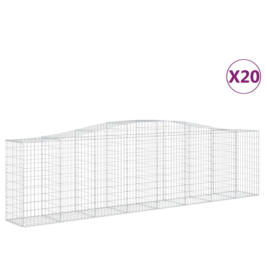 Cestas De Gaviones 20 Uds Forma De Arco Hierro 400x50x100/120cm_0