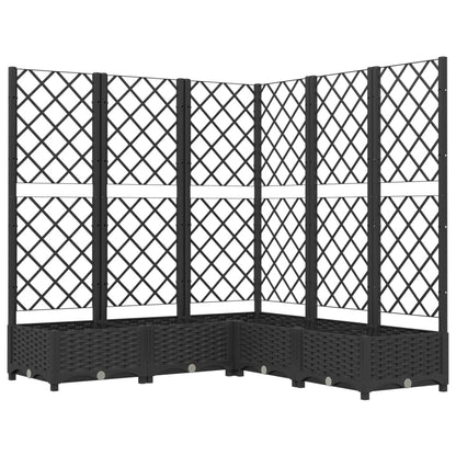Jardinera Con Enrejado Pp Negro 120x120x121,5 Cm_0