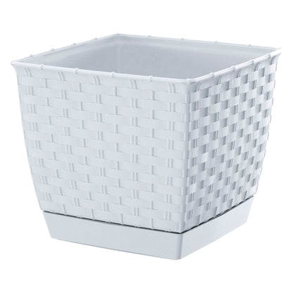 Maceta Ratolla Square 6l., Dimensiones (mm) 220x220x189, Color Blanco_0
