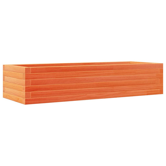 Jardinera De Madera Maciza De Pino Marrón Cera 110x40x23 Cm_0
