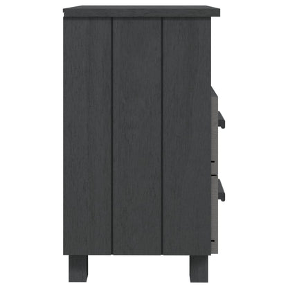 Mesitas Noche 2 Uds Hamar Pino Macizo Gris Oscuro 40x35x62 Cm_3