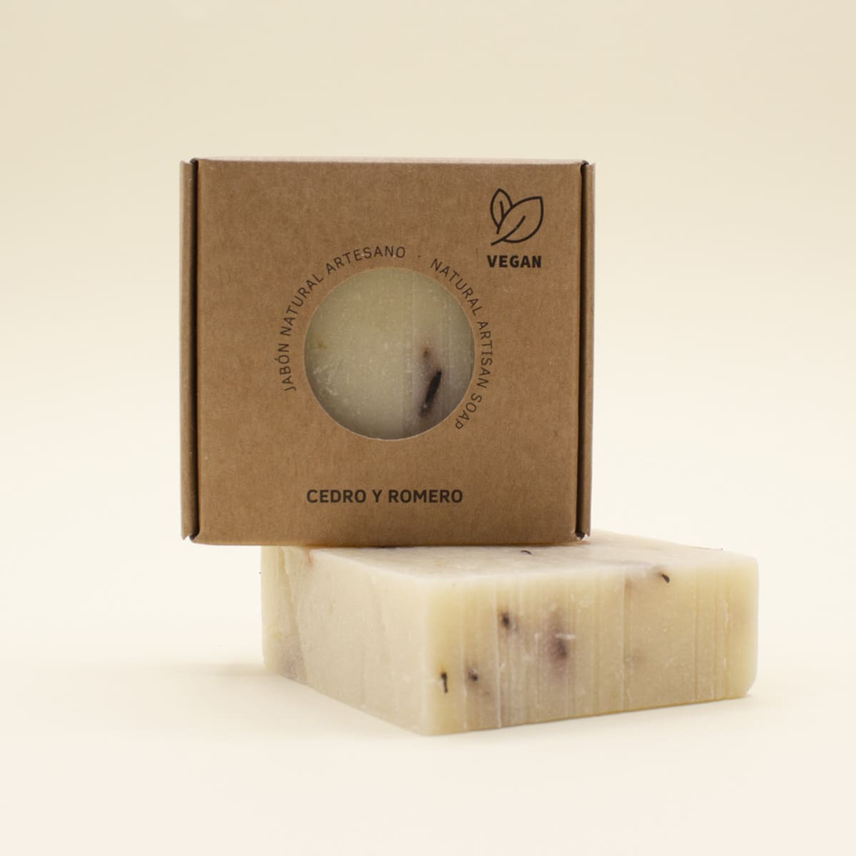 Jabón Natural Artesano Cedro y Romero Labnatur 100 g | Revitalizante | Aroma Herbal | Cuidado Diario_1