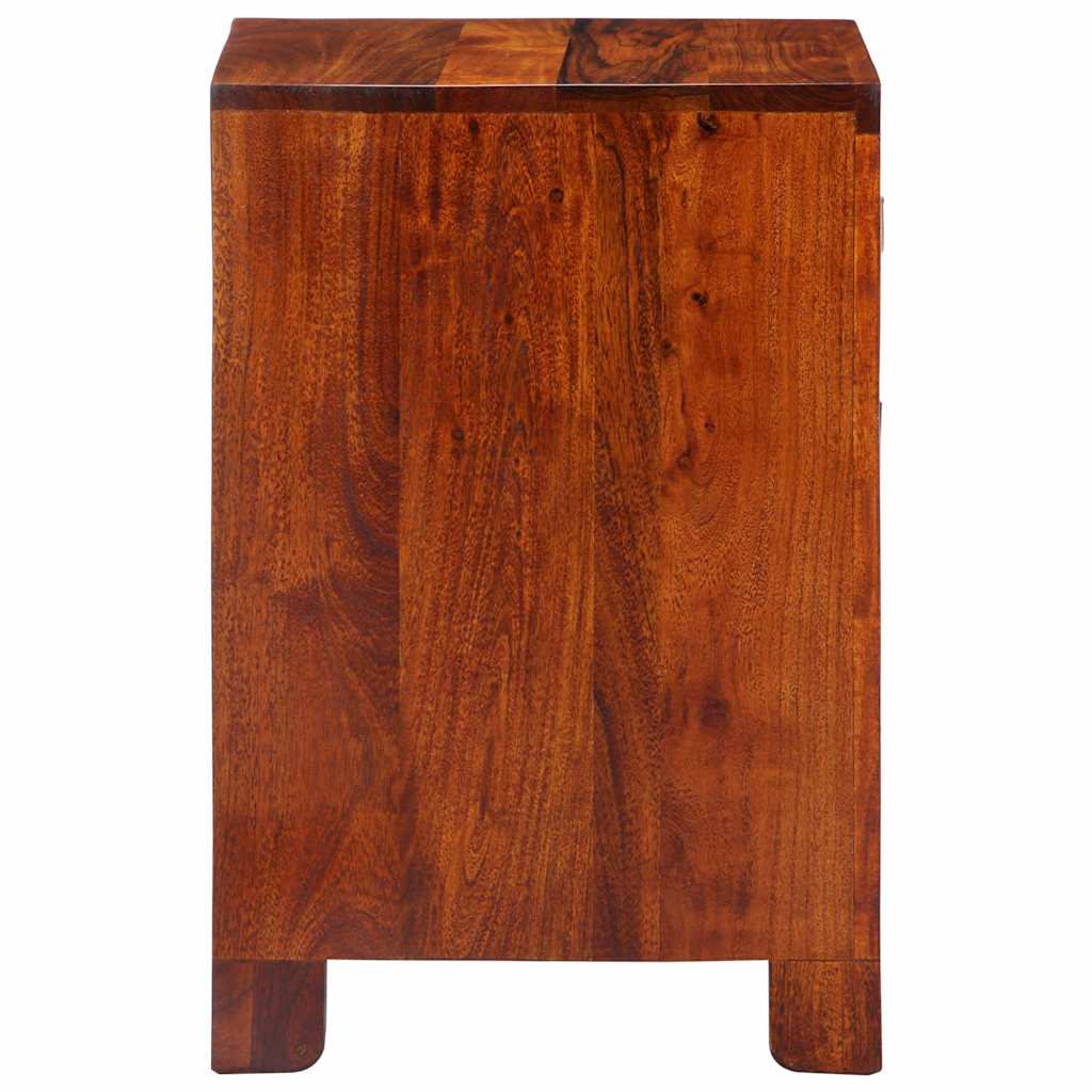Mesita De Noche 40x40x60 Cm Madera Maciza De Acacia_1