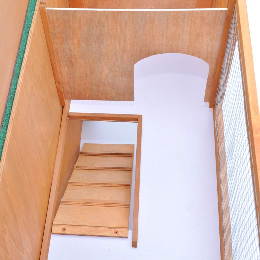 Jaula De Madera Para Conejos Pequeños De Exterior Con 1 Puerta_5