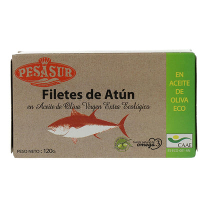 Filetes de atum em azeite virgem extra biológico 120 g Peasur
