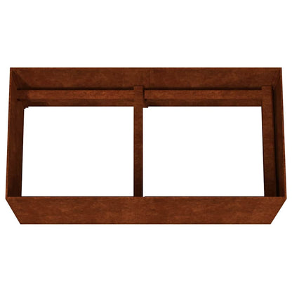 Maceta De Acero Corten 80x40x40 Cm_4