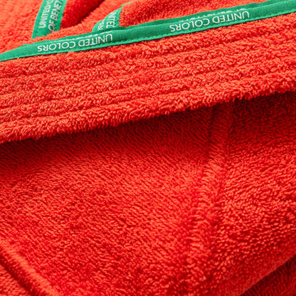 Albornoz Con Capucha M/l 360gsm 100% Algodón Rojo Rainbow_4