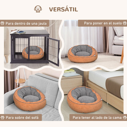 Pawhut Cama Para Perros Y Gatos Cojín Suave Para Mascotas Pequeños 59x59x30 Cm_5