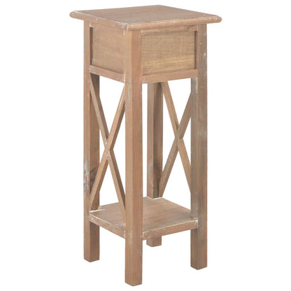 Mesa Auxiliar De Madera Marrón 27x27x65,5 Cm_3