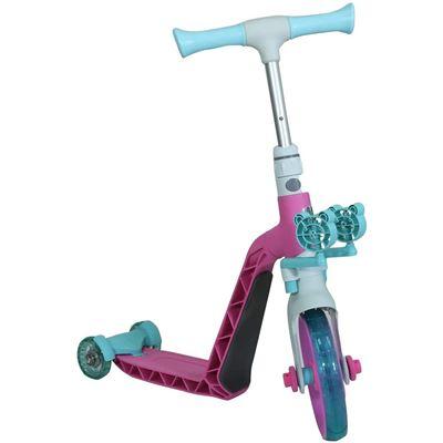 Trotinete infantil rosa Pillu 3 em 1